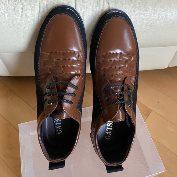 NWOT Gatsby Comfort Leather Brown and Black Oxfords Size 10 - Picture 4 of 7